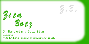 zita botz business card